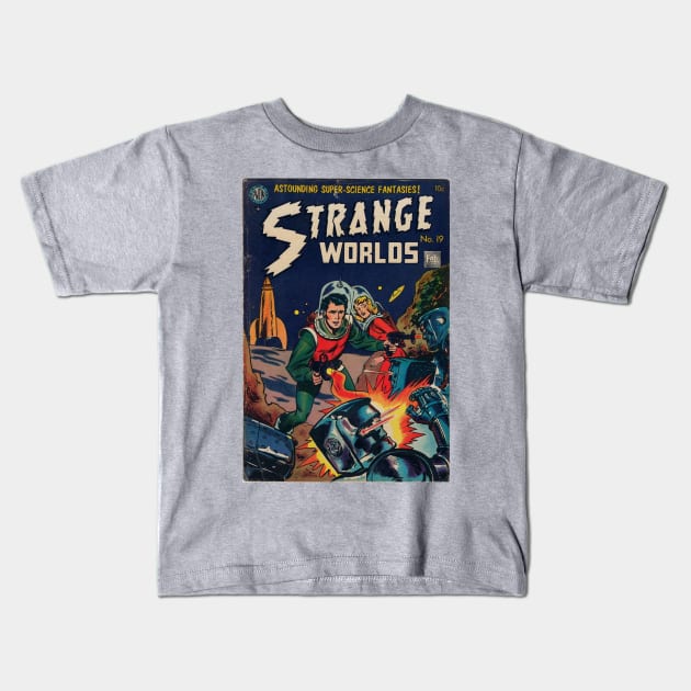 Strange Worlds 19 Kids T-Shirt by GloopTrekker